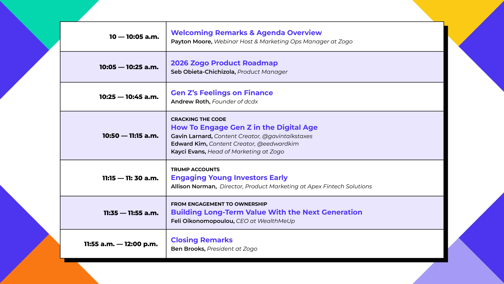 Event Agenda-Zogo Effect-Engaging the Next Generation (1)-1